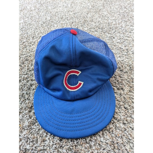 Vintage Chicago Cubs Baseball Hat Snapback Mesh Back USA MADE SEMCO Stl. Mo